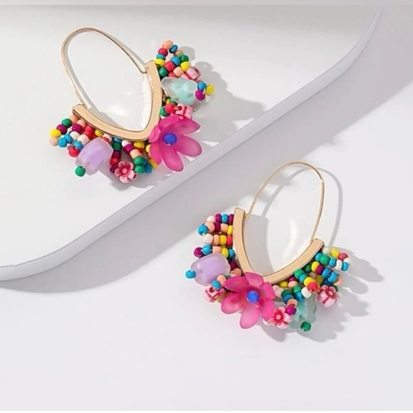 Jewelry - In Bloom Beaded Earrings